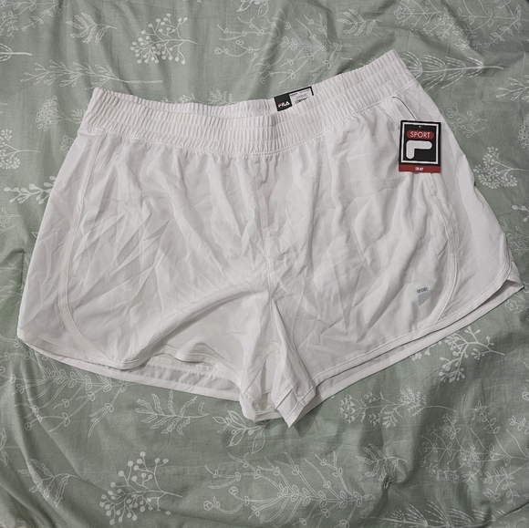 Fila White Athletic Shorts Plus Size Xxl - Picture 1 of 10